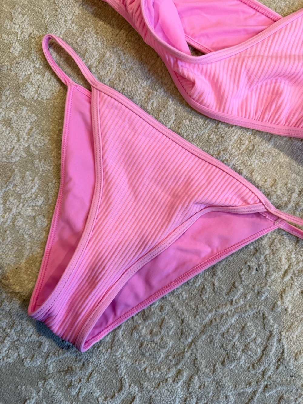 Pink Ribbed Pacsun Bikini Set - Picture 4 of 5